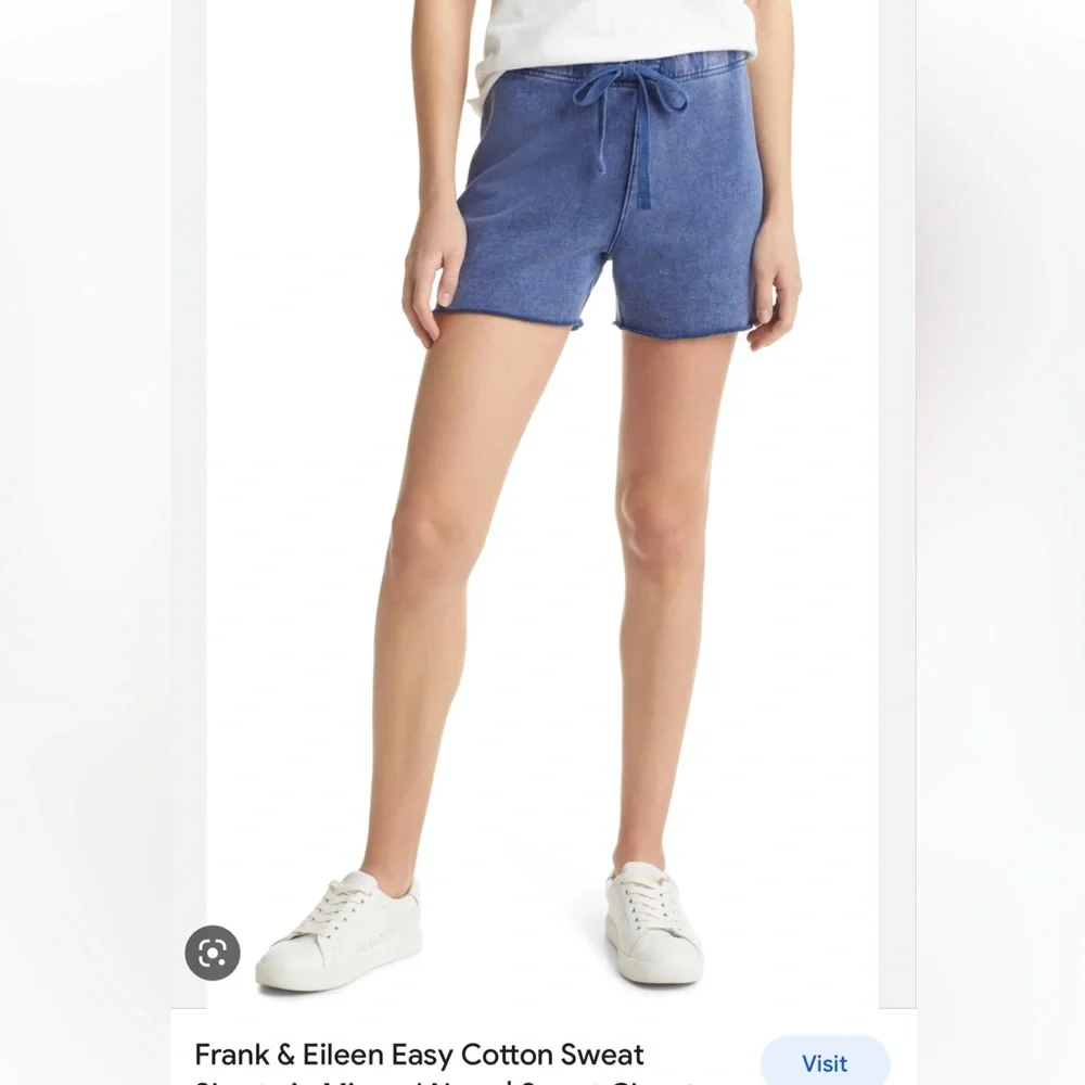 FRANK & EILEEN sz XS Tee Lab easy POCKETS sweat shorts with drawstring & raw hem